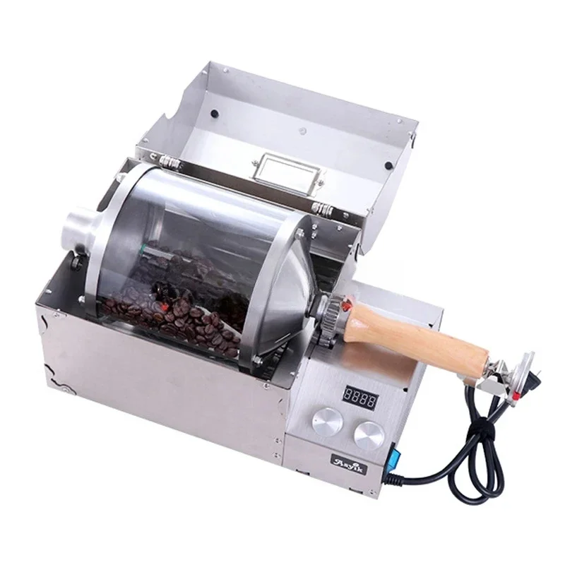 1200W Household Coffee Bean Roaster Commercial Thermal High Temperature Resistant Quartz Glass Drum AS3-S400 Appliances