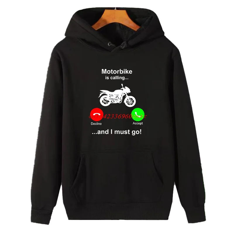 Funny Motorbike Biker Gift Graphic Hooded Sweatshirts Suitable For All Ages Men's Essentials Winter Thick Sweater Hoodie