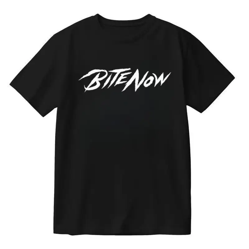 MEOVV BITE NOW T Shirt Kpop Fashion Same Letter Print T-shirt Men Women Summer Loose Comfortable Cotton Short Sleeve Tee Tops