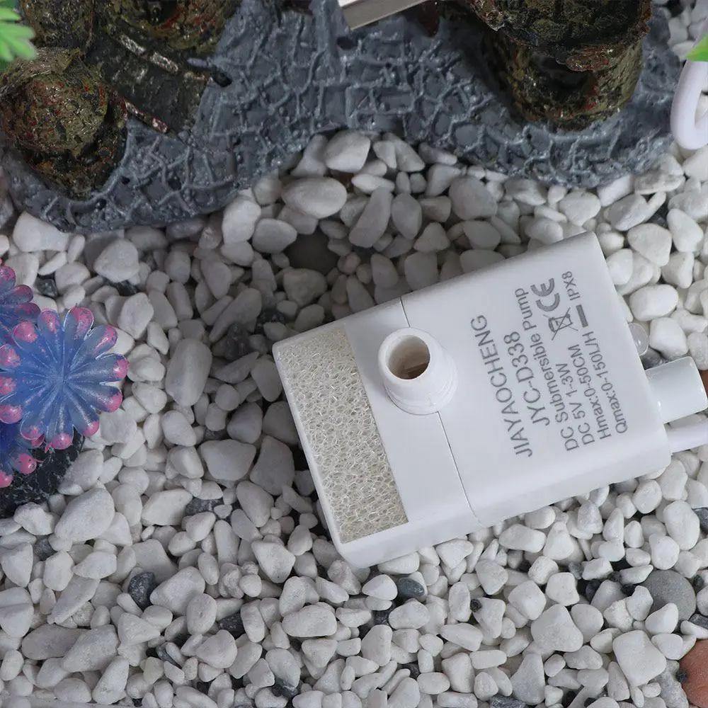 فائقة الهدوء الحيوانات الأليفة مضخة توزيع مياه 3 أكواب شفط 5 فولت مضخة غاطسة صغيرة تصفية مقاومة للصدمات استبدال مضخة نافورة المياه #3