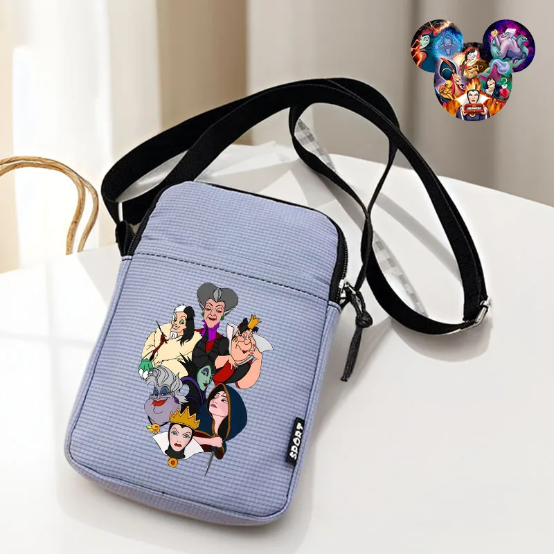 Disney Villain New Fashion Mobile Phone Bag Women's Messenger Bag Milk Cotton Mini Crossbody Bag Hanging Neck Coin PurseHandbag