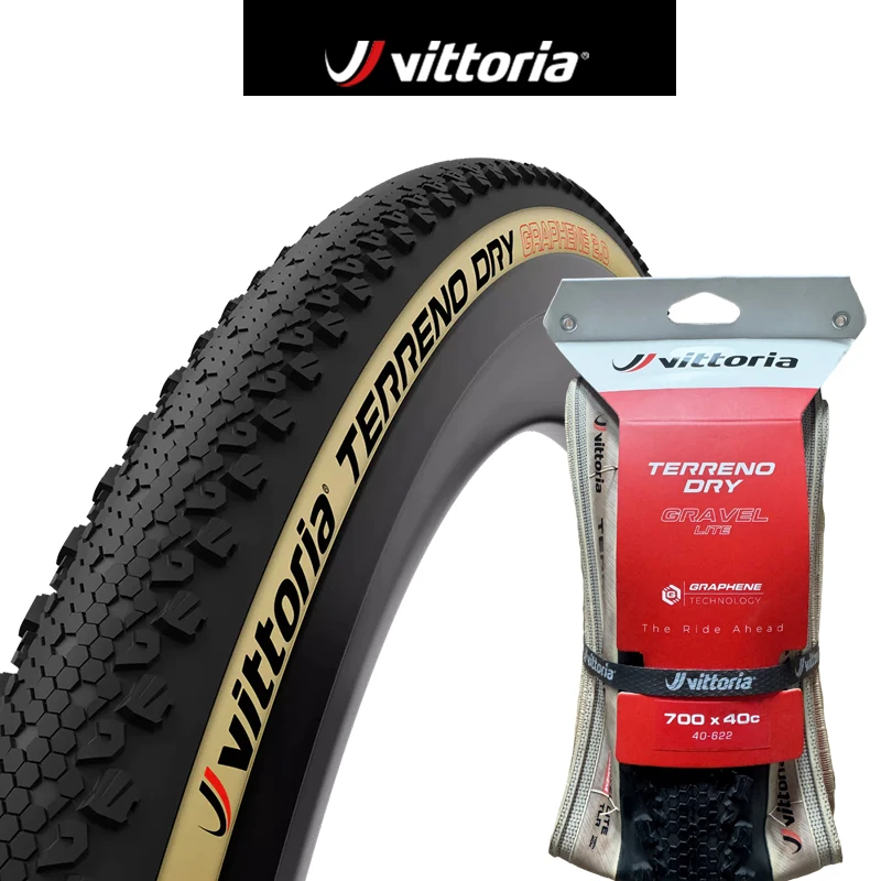 Novos Pneus de Bicicleta Vittoria Terreno Dry 700x40 Dobráveis e Tubeless para MTB/ROAD | Pneu de Ciclo-Cross | Cyclocross