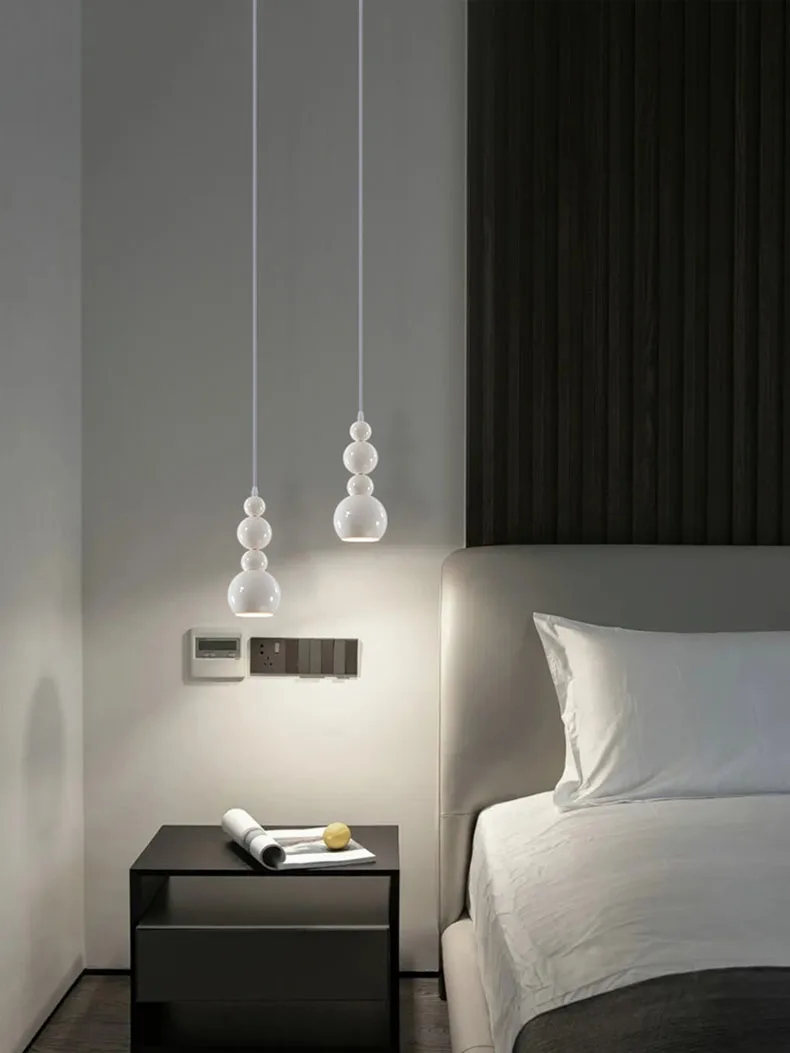 White Metal Pendant Lights Bedroom Dining Room Indoor
