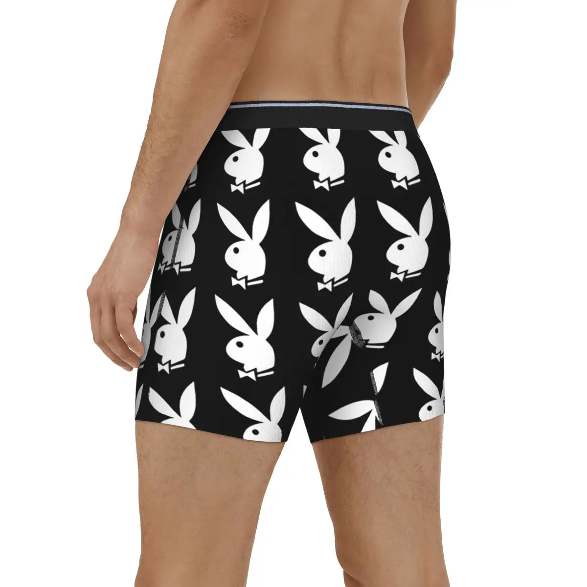 سراويل داخلية طويلة بوكسر Y2k تصميم الأرنب سراويل داخلية مريحة للرجال لهدايا صديقها للرجال