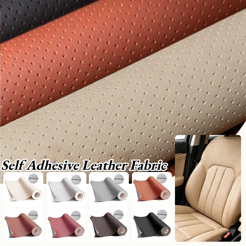 

Breathable Self Adhesive Leather Fabric for DIY Car Interior Seat Sofa Sticker Artificial Leather Repair Patches Material