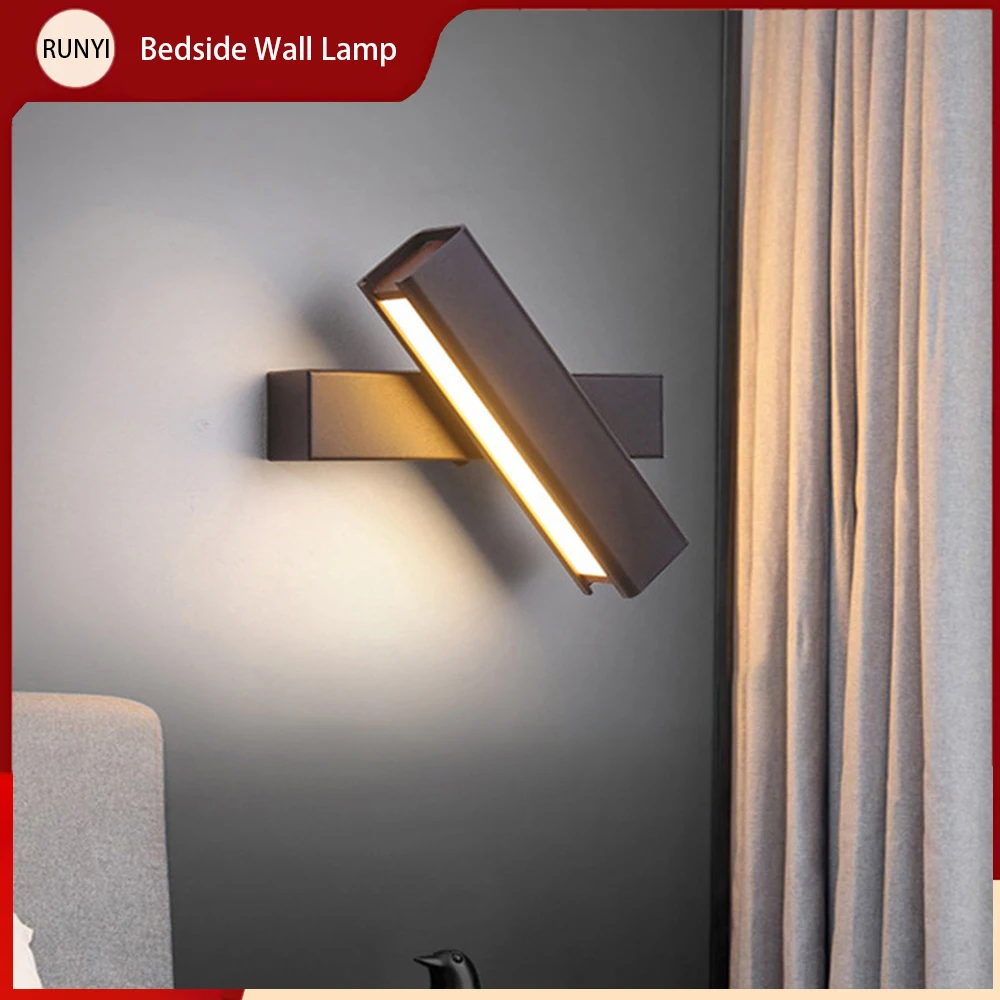 

Outdoor LED Wall Light Bedroom Bedside Wall Lamp Creative Aisle Lamp Living Room Study Back Wall Rotatable Garden Wall Lamp