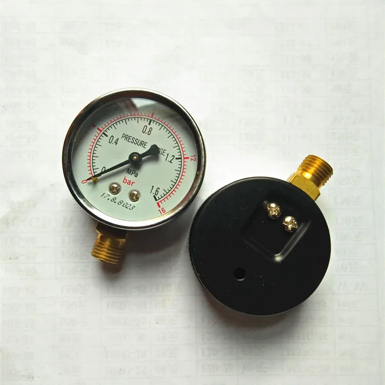 Y-60mm 0~1.6MPa Air compressor hydraulic pressure gauge General use of air pump accessories No.C1741