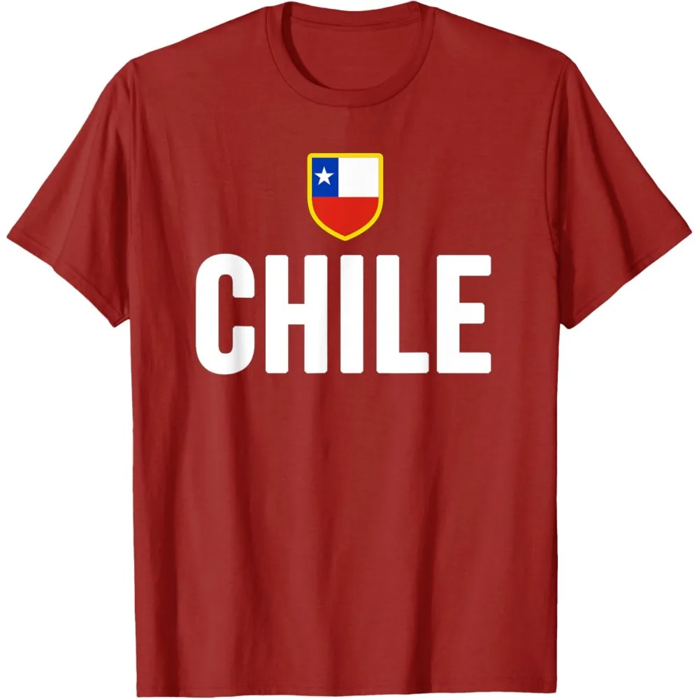 Chile Chilean Flag Souvenir Love Gift Men T-Shirt Chile Chilean Flag Pattern Clothes Summer Breathable Camisetas Common Design