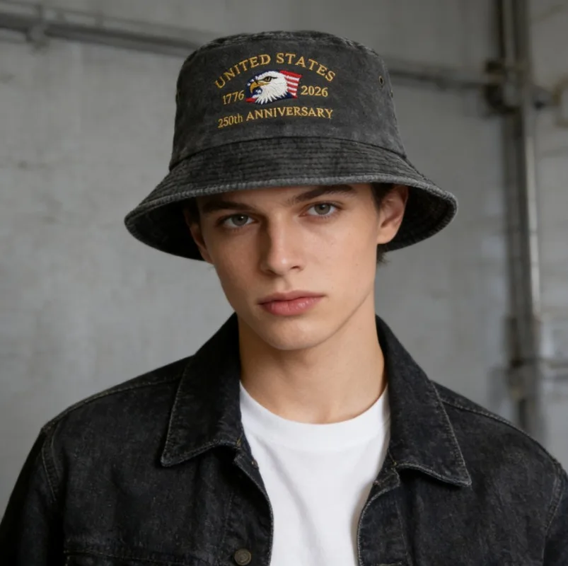 Hot Sale USA Navy SEAL 250th Anniversary Cap Washed Bucket Hat Unisex Outdoor Sports Fishing Hiking Hip Hop