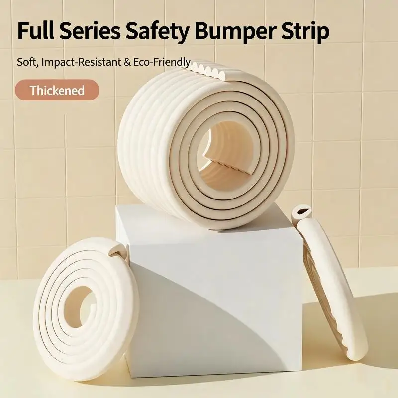 2M Anti-Collision Table Edge Guard Strip Soft Corner Protector Self-Adhesive for Kids Playroom Baby Proofing Furniture Protecti