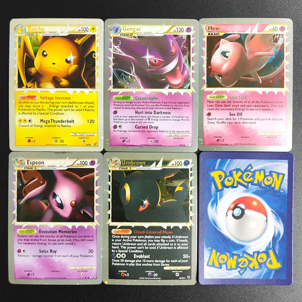 لعبة بطاقة مجموعة هواية إنجليزية انتصار Gengar Mew Prime Undaunted Umbreon Espeon Raichu Prime Hobby Collection #1