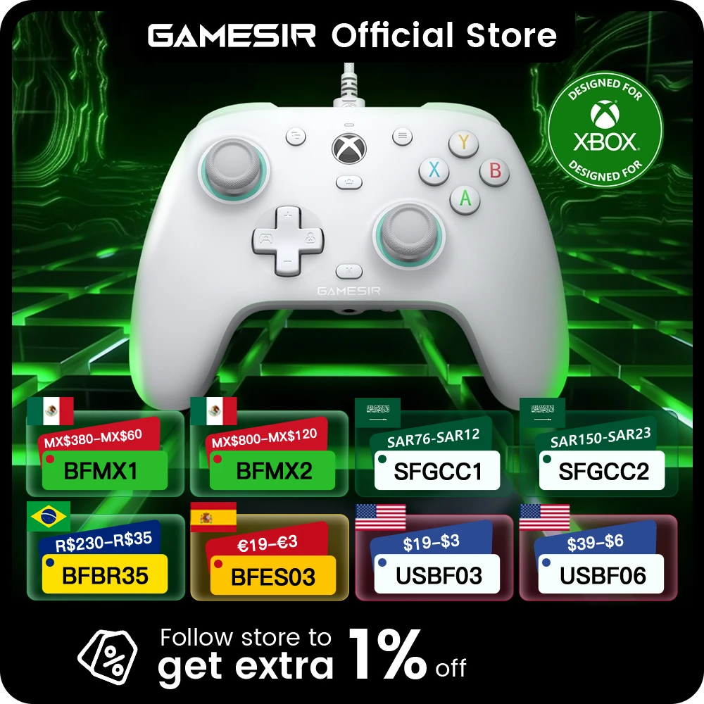 GameSir G7 SE Xbox Wired Gamepad Game Controller for Xbox Series X, Xbox Series S, Xbox One, Hall Effect PC Joystick