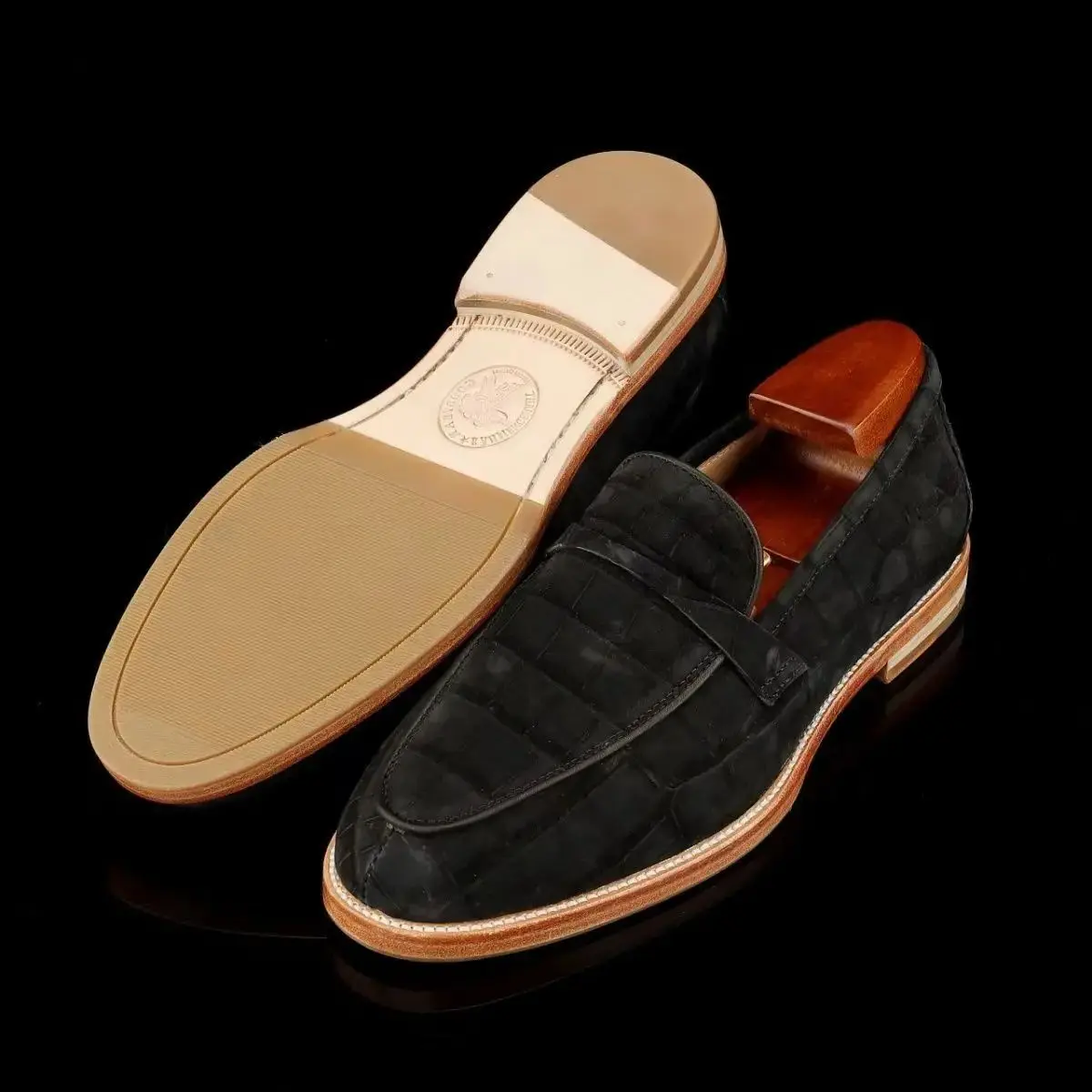 2025 new arrival Fashion Crocodile Skin causal shoes men,male Genuine leather shoes  pdd634
