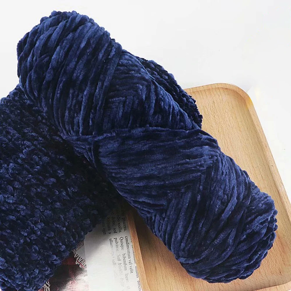 95g Chenille zacht fluwelen garen gemengd breiwol gehaakte handgemaakte sjaal jas babydeken en muts