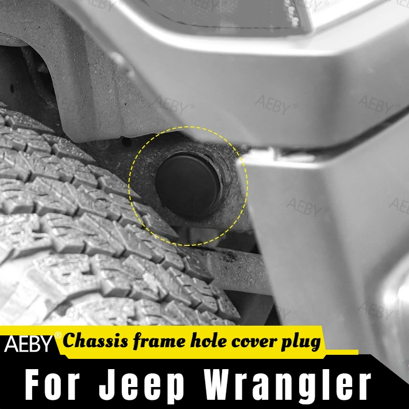 

For Jeep Wrangler 2018 Plastic chassis frame hole plug cover waterproof and dustproof,Round hole plug buckle,Accessories