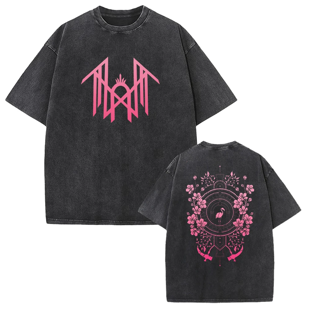 

Harajuku Fashion Sleep Token Graphic T-shirt For Women Men Clothing Vintage Washed Plus Size T Shirt Cotton Short Sleeves Tees