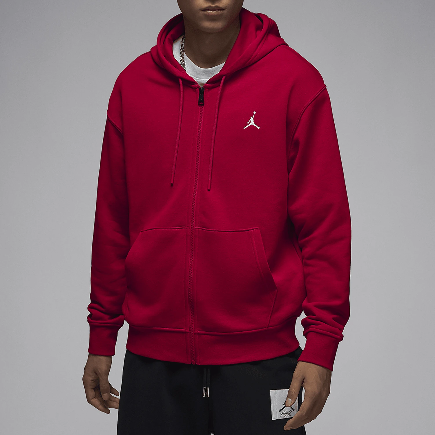

Nike genuine Jordan Men's Full-Length Zippered Knit Hoodie FQ1867-687