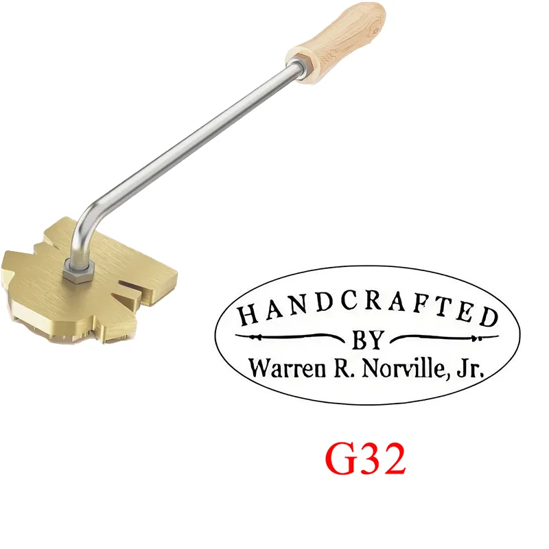 Aangepaste brandende ijzeren stempel DIY LOGO verwarming messing embosser zegels met handvat voor hout leer cake hamburger bruiloft feest ambacht