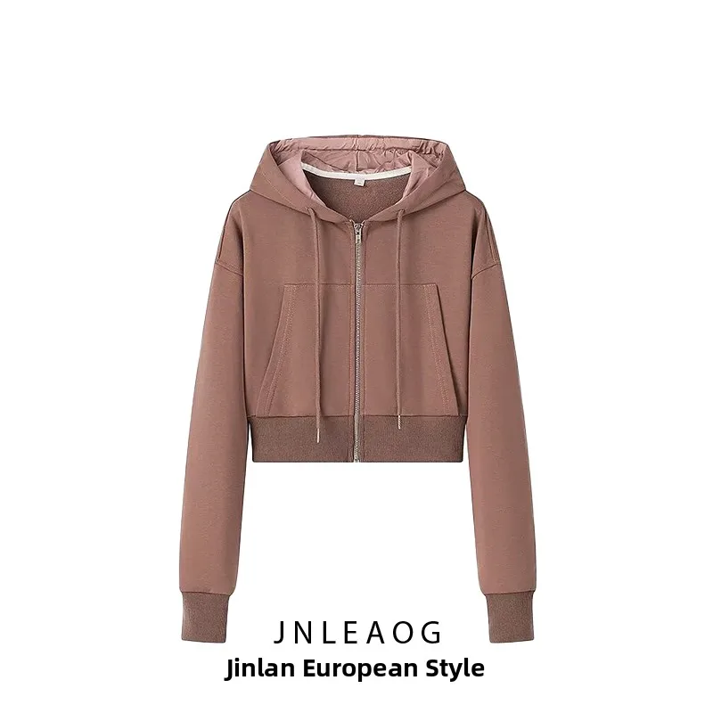 JNLEAOG Faionable Street Sle Hooded Sweatirt with Dstring Autumn New Arrival Women's Clothing Casual All-match