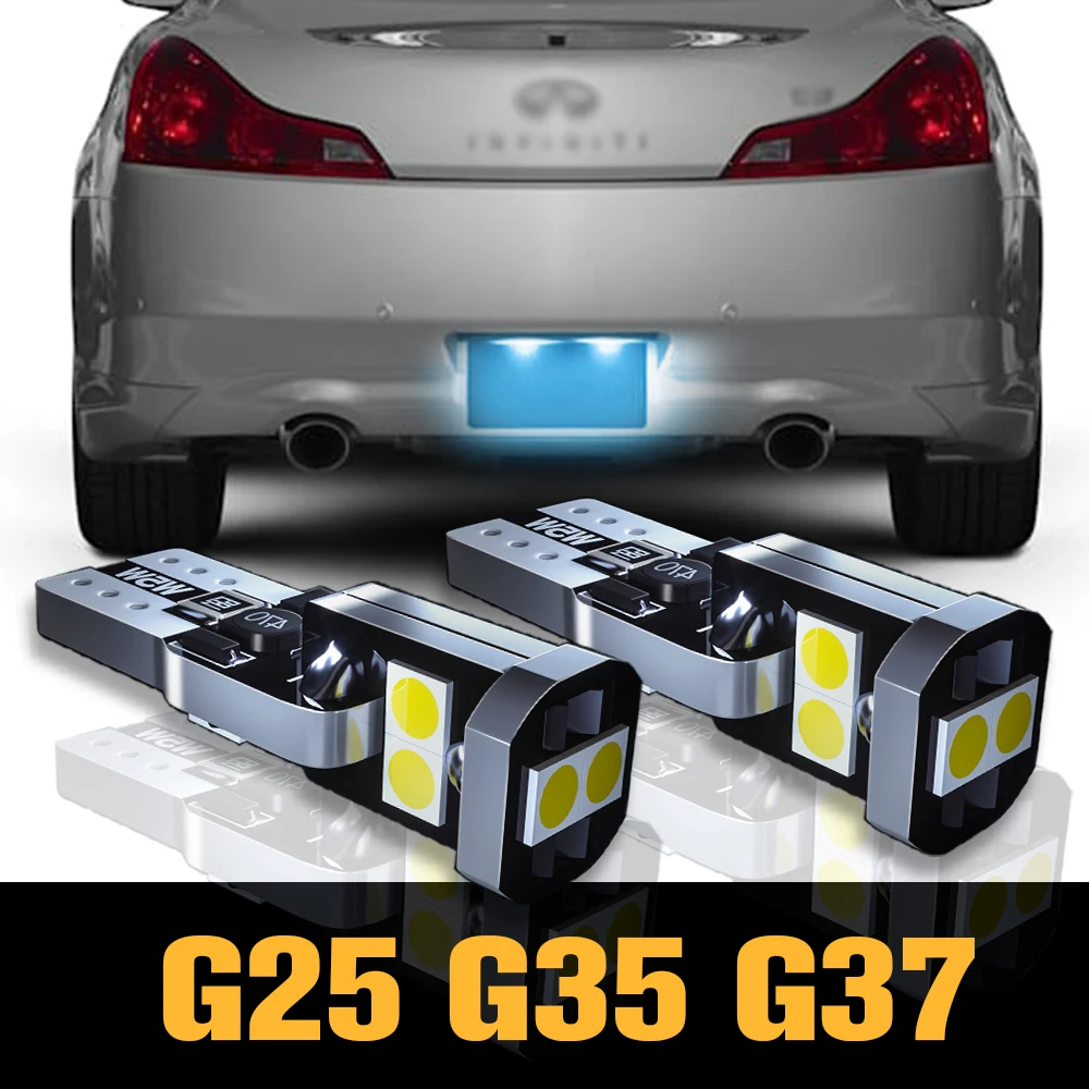 

2pcs Canbus LED License Plate Light Lamp Accessories For Infiniti G25 G35 G37 2004 2005 2006 2007 2008 2009 2010 2011 2012 2013