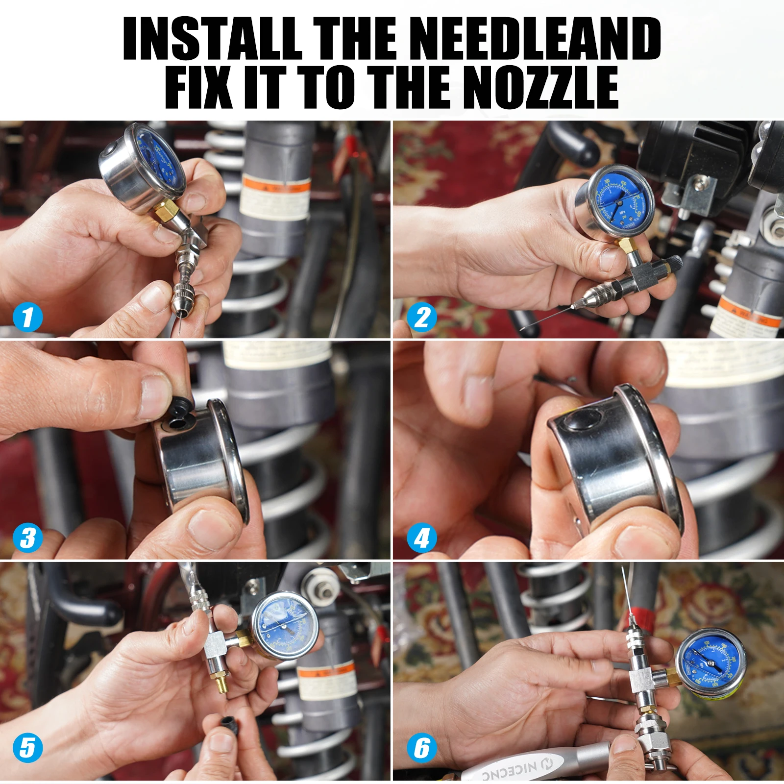 350 600PSI Shock Stikstofmeter Naald Vul Tool Voor Yamaha Polaris RZR CanAm Arctic Kat Sneeuwscooter KTM Honda Suzuki Kawasaki