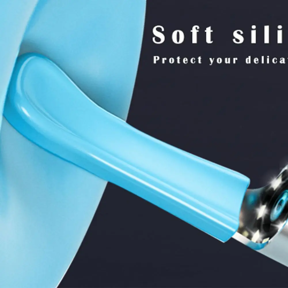 

Soft Silicone Ear Spoon Sleeves Non-slip Durable Ear Wax Picker Cover Blue Replacement Ear Wax Removal Tips Ear Cleaning Tools