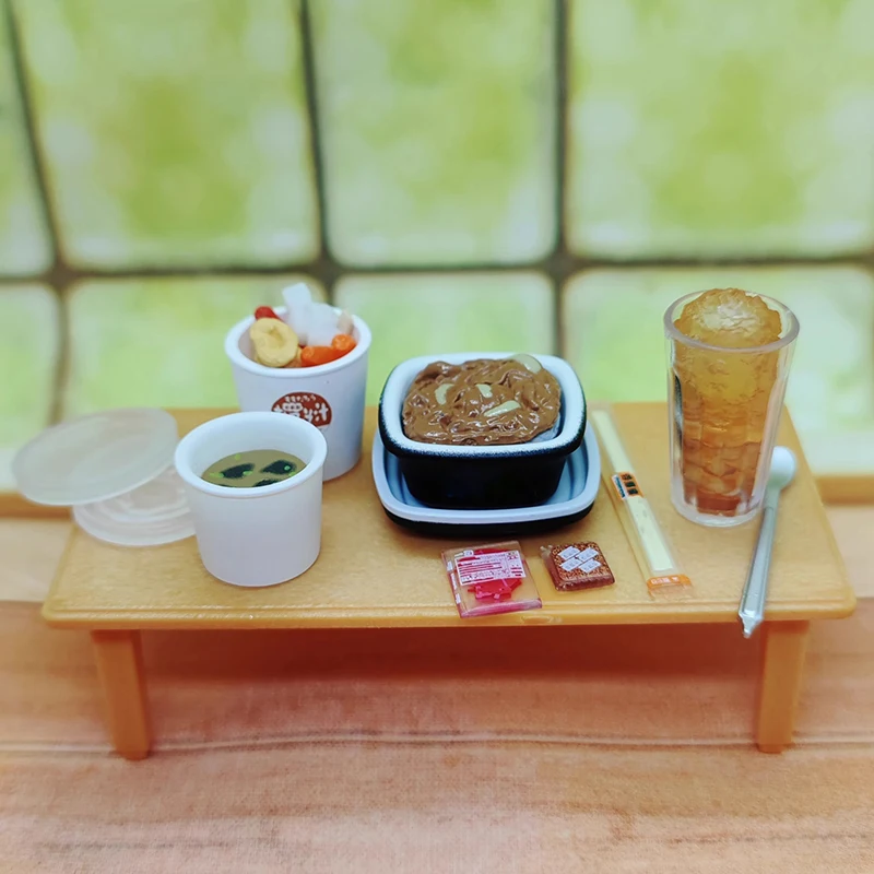 1 مجموعة دمية مصغرة الغذاء اللعب الوجبات الجاهزة علبة التعبئة والتغليف قالب من السيليكون الأشعة فوق البنفسجية الايبوكسي دوران قالب ملحق لعبة #2