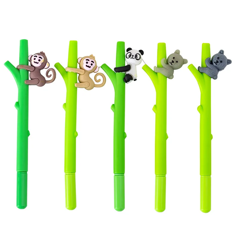 

Wholesale Creative Monkey Panda Climbing Tree Cute Neutral Pen Student's Christmas Gift Gift Prize Stationery