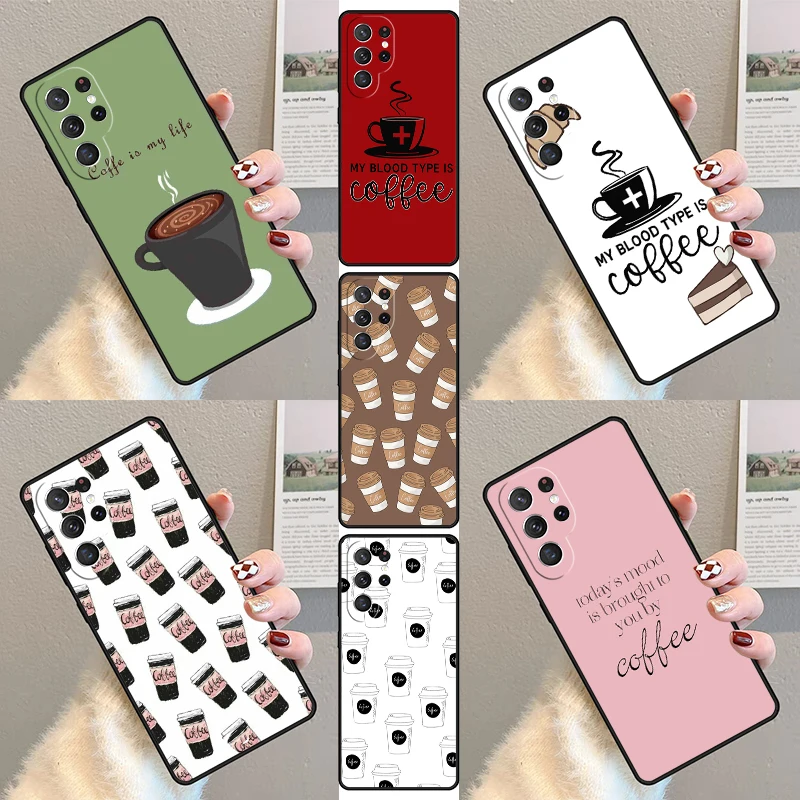 

Coffee Is Calling Funny Phone Answer Page Phone Case For Samsung Galaxy S23 S21 S20 FE S24 S25 S22 Ultra Note 10 20 Plus Cover