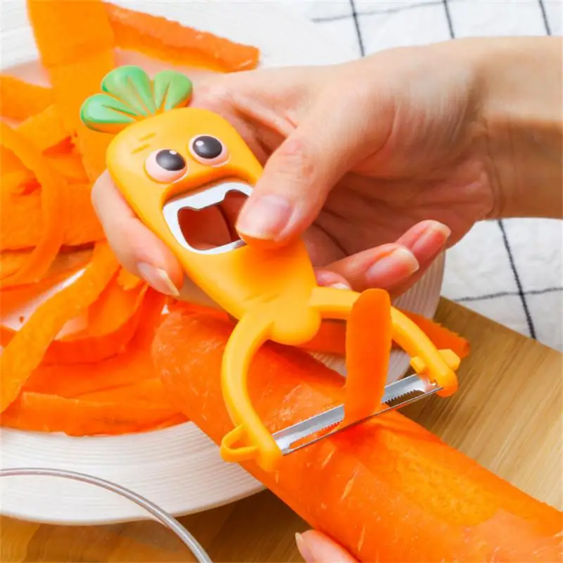 Cute Kitchen Creative Fruit Vegetable Peeler Cartoon Cute Plastic Stainless Steel Convenience Kitchen Accessories Utensil Gadget