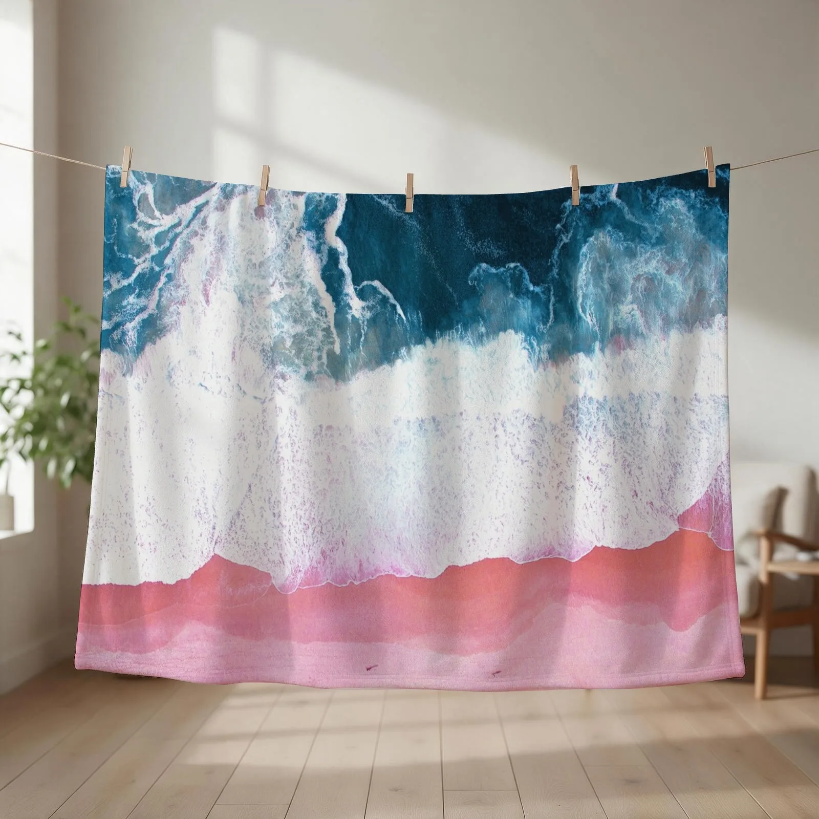 New Aerial Beach, Ocean Waves Throw Blanket Blankets For Baby sofa bed Hairys Designers Blankets