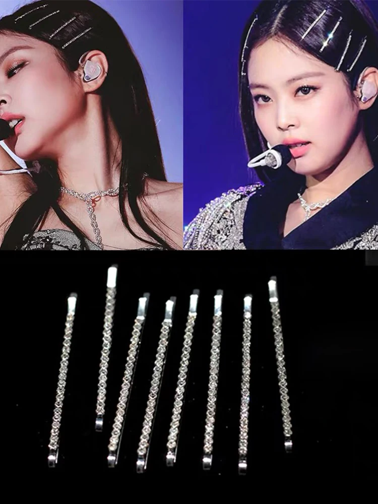 Ensemble de pinces à cheveux en cristal scintillant, Barrettes à fleurs en strass, épingle latérale, épingles à cheveux douces et élégantes, accessoires pour cheveux pour femmes