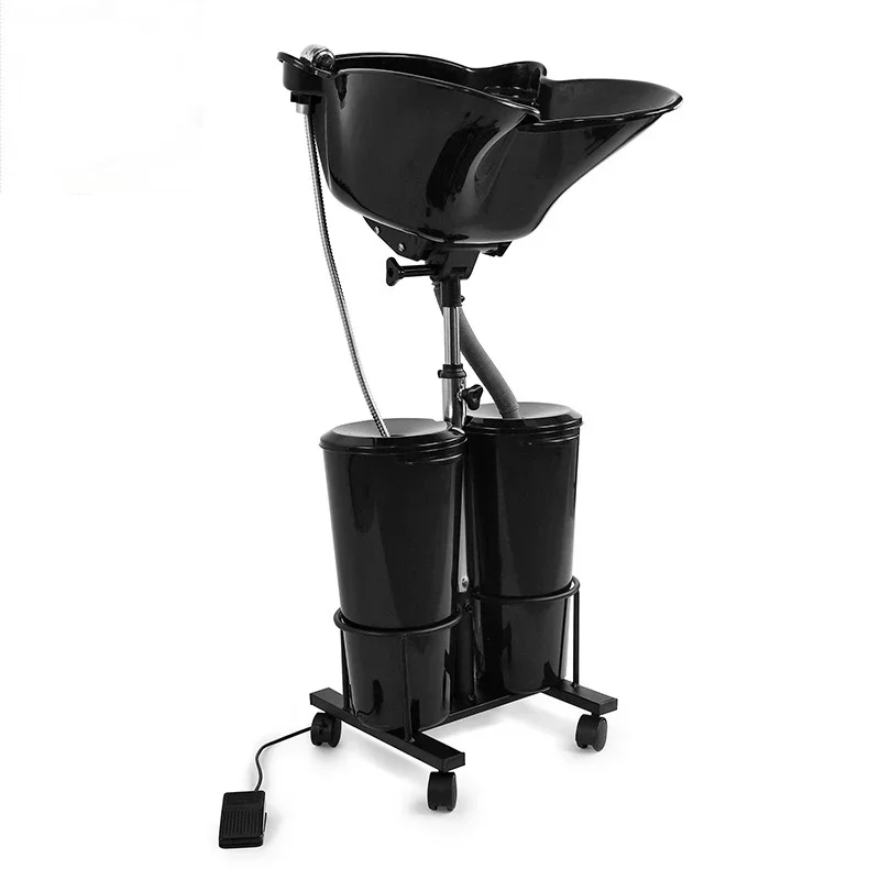 Cross border special supply T0142-296 Professional Salon Equipment Adjustable Portable Shampoo Basin With Universal Wheels