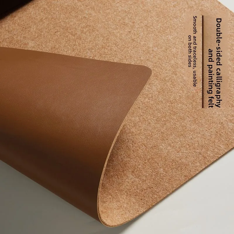 Double‑Sided Thickened Calligraphy Felt Pad Leather Surface Chinese Painting Writing Wool Felt Mat For Brush Calligraphy Drawing