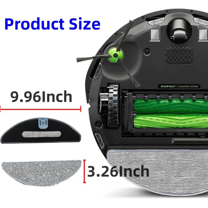 Parts Kit For Irobot Roomba Combo I5, I5+, J5, J5+, Dual Multi-Surface Rubber Brushes, Filters, Mop Pads, Side Brushe