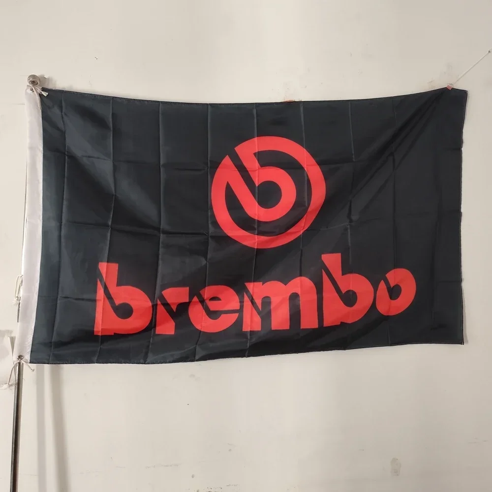 Brembos Auto Parts Flag 90x150cm - Durable Polyester Printed Banner for Car Garage Outdoor Decor