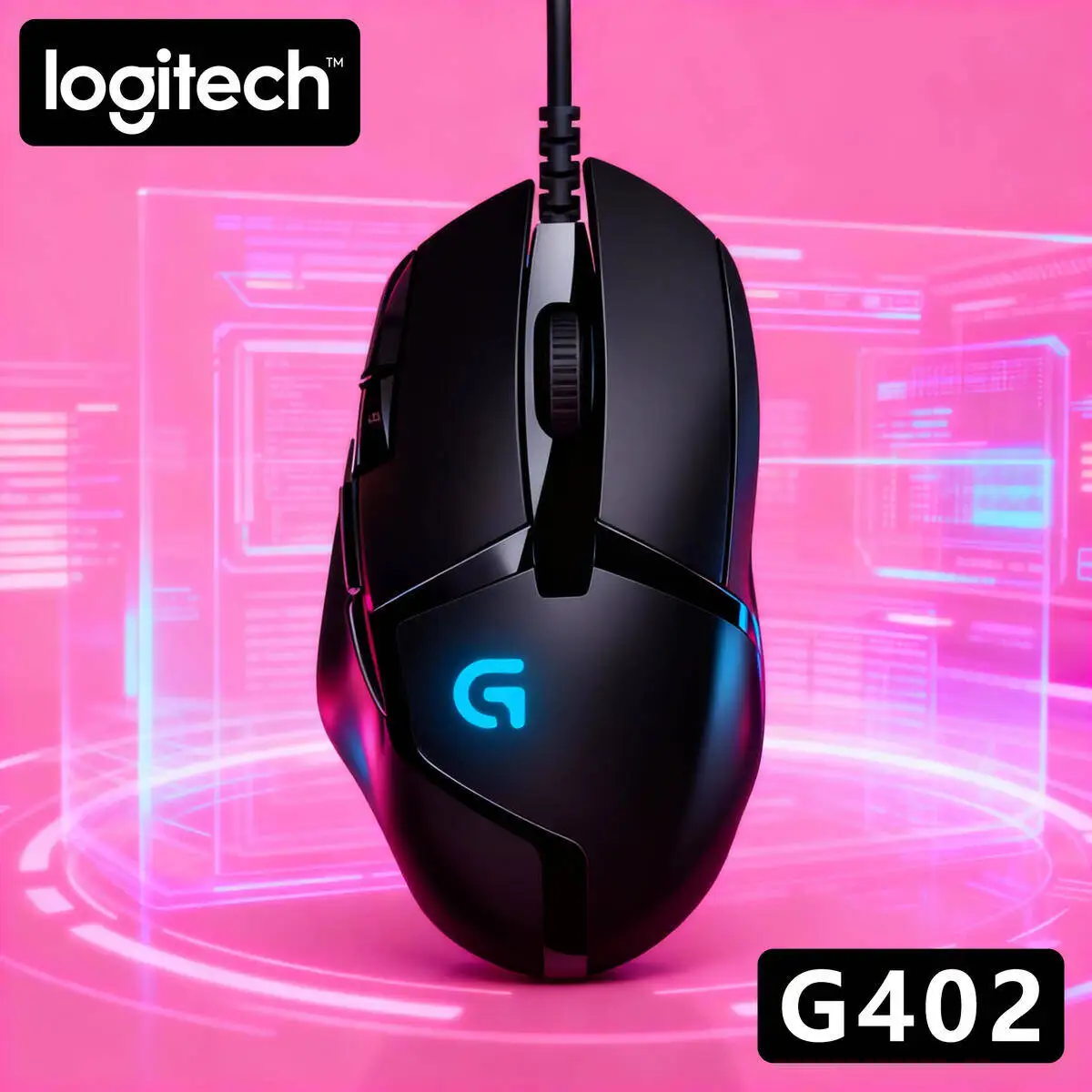 

Проводная мышь Logitech G402, киберспортивная игра, посвященная редактируемым макрокомпьютером, настольным ноутбуком, ест курицы CSGO