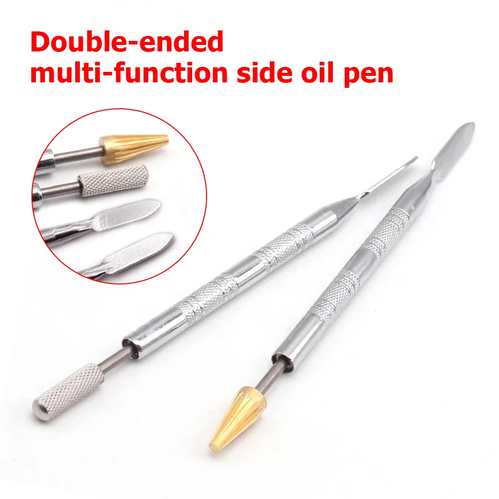 Leather Dual Head Edge Oil Gluing Dye Pen Stainless Steel Applicator Speedy Paint Roller Tool for Leather Craft Tool Double Side