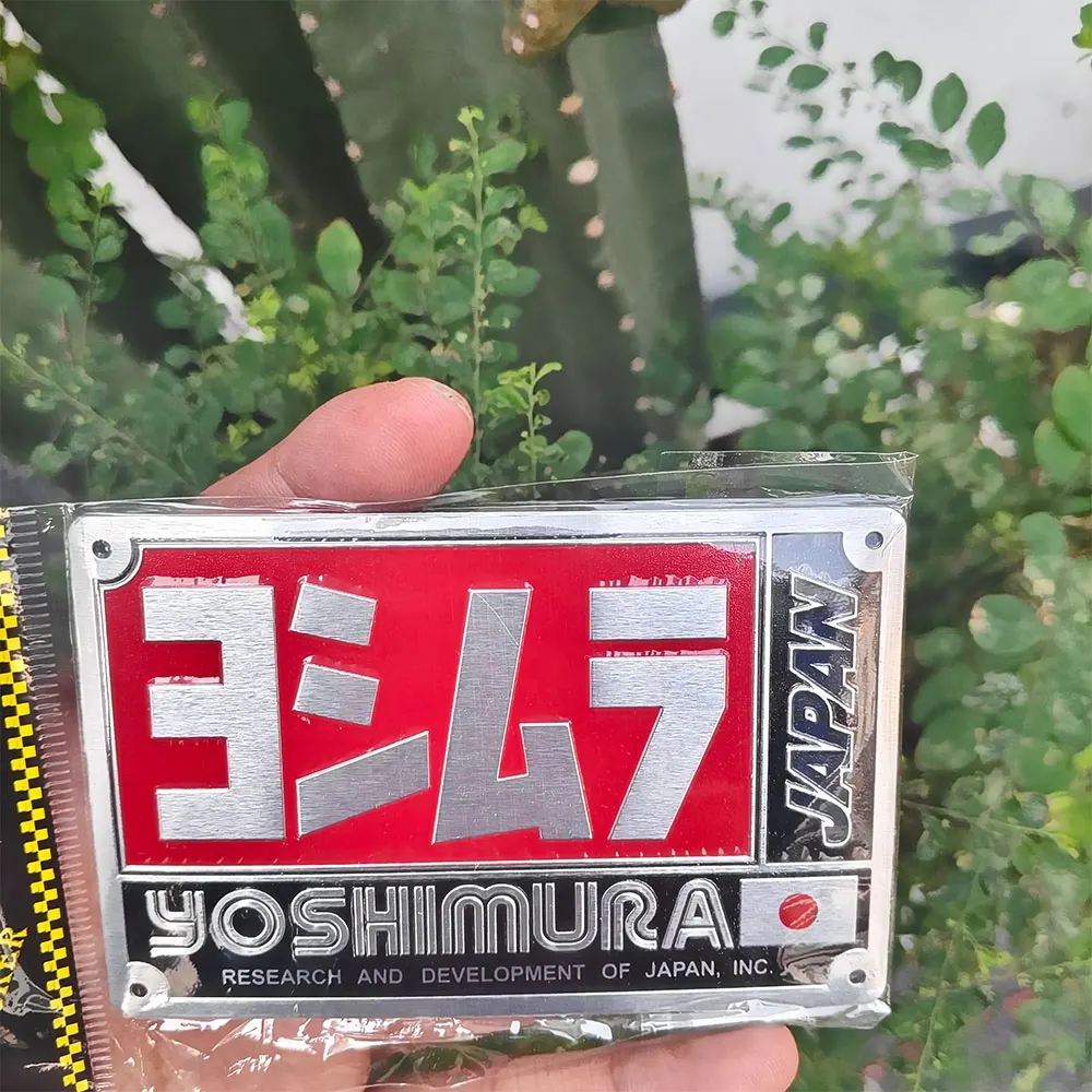 Motorcycle Exhaust Tip Pipe Stickers CF Motorbike Aluminium Alloy 3D Heat-resistant Muffler Decals for Yoshimura Modified Parts