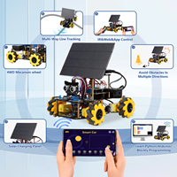 ACEBOTT Smart Robot Solar Energy Car Kit 4WD Remote Control Car Compatible with Arduino IDE Electronic Programming Project STEM