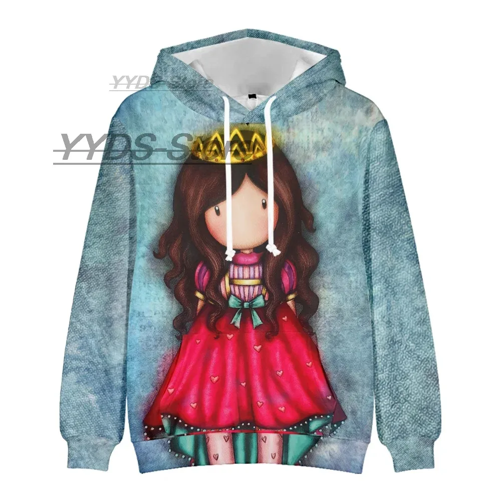 Gorjuss 3D printed children's hoodie, boy sweater, girl sweater, casual streetwear, children's clothing, new fashion, autumn,