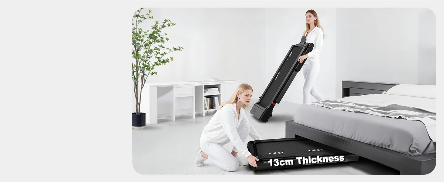 3-in-1 Klappbares Laufband 2,5 PS Geräuscharmer Motor Bluetooth-Lautsprecher 12km/h 12 Programme Dual-LED Heim- und Büro-Fitnessgerät – Detail 9