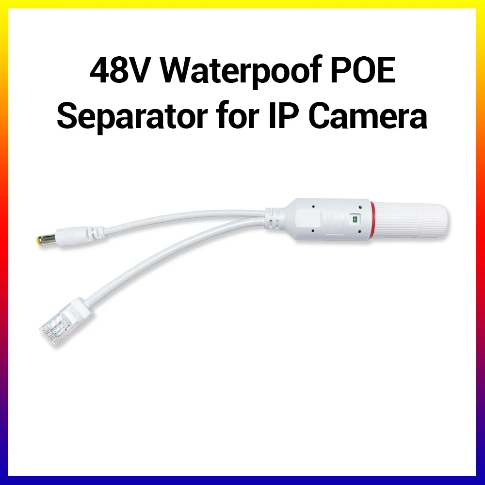 POE Splitter 48V to 12V Waterproof Video And Power Adapter Cable Supply Module Injector Extender for IP Camera Splitter Net AP