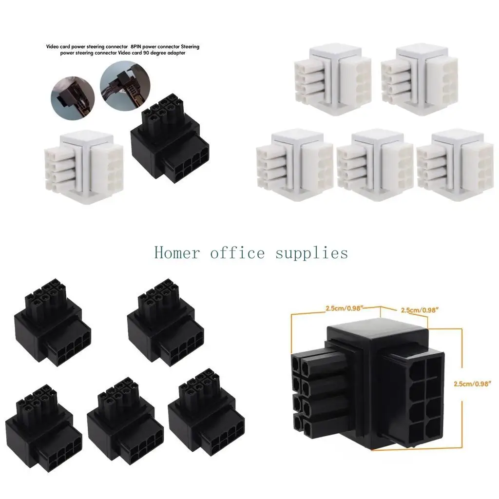 

K43B 5 шт., 90 градусов, 8-контактный адаптер, 8-контактная плата адаптера питания «папа-мама»