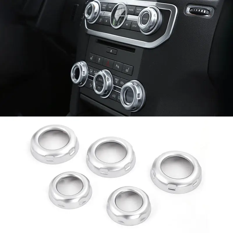 For Land Rover Discovery 4 2010-2016 Range Rover Sport Freelander 2 2013-2015 Car Center Air Condition Volume Knobs Trim Covers