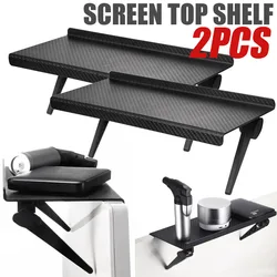 2 Stück/1PC TV-Bildschirm oben Lager regal Halter Rack Computer Monitor Top Organizer Home Storage Office Multifunktion organisatoren