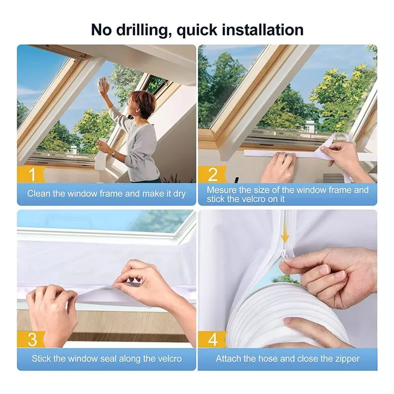 BHBL Roof Window Air Conditioning , White and Waterproof Window for Mobile Air Conditioners (230 Cm )