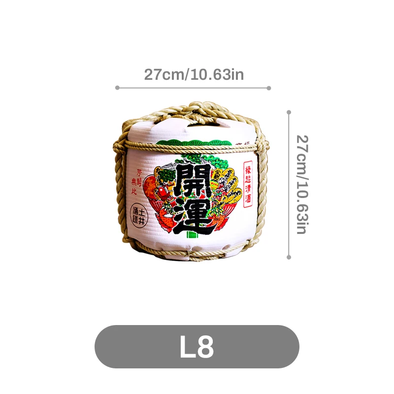 Japanese Simulation Sake Jar Traditional Barrel Sushi Shop Restaurant Display Foam Wine Barrel Club Pub Bar Decor Furnishings image 3
