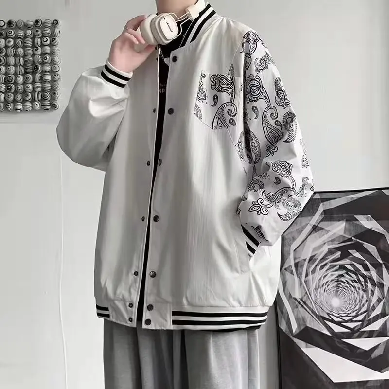 

Мужская свободная бейсбольная куртка больших размеров (до 250 фунтов) в гонконгском стиле, модная студенческая верхняя одежда в стиле Харадзюку, осенне-зимняя коллекция