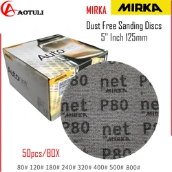 MIRKA Mesh Sandpaper 5In 125mm Abrasive Grinding Disc Dust Free Sanding Discs Net Sandpaper Anti-blocking 80-800Grit Car Pain